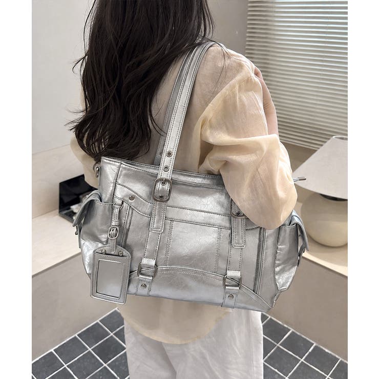 カードケース付きレトロボストンバッグ合成皮革トート鞄マルチポケットカバン 肩掛け… | SUNSHINE CLOSET | 詳細画像12 