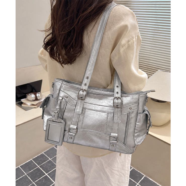 カードケース付きレトロボストンバッグ合成皮革トート鞄マルチポケットカバン 肩掛け… | SUNSHINE CLOSET | 詳細画像15 