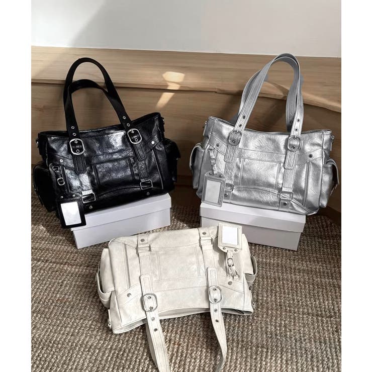 カードケース付きレトロボストンバッグ合成皮革トート鞄マルチポケットカバン 肩掛け… | SUNSHINE CLOSET | 詳細画像28 