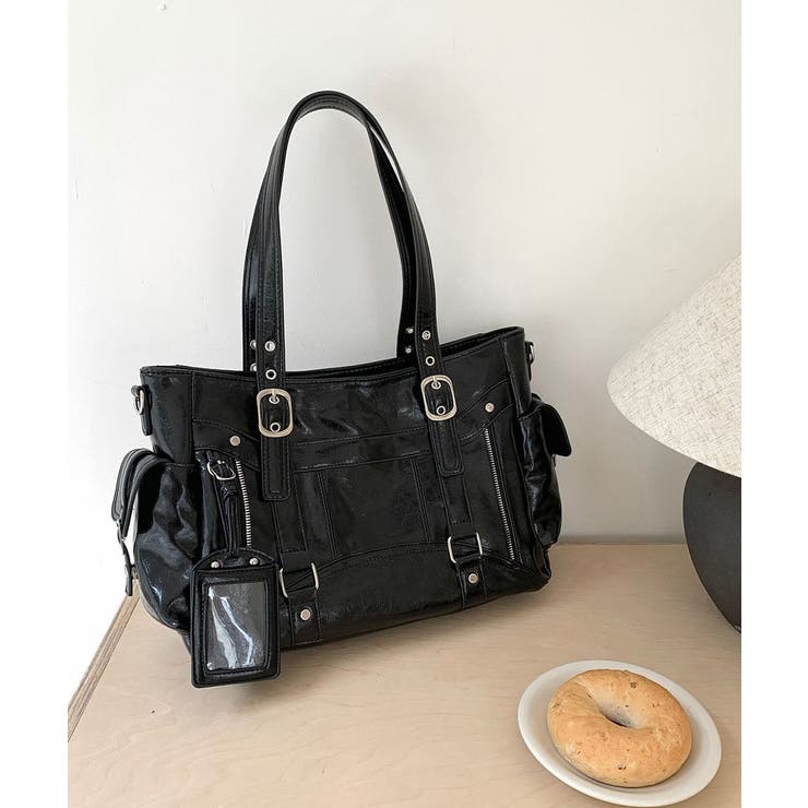 カードケース付きレトロボストンバッグ合成皮革トート鞄マルチポケットカバン 肩掛け… | SUNSHINE CLOSET | 詳細画像29 