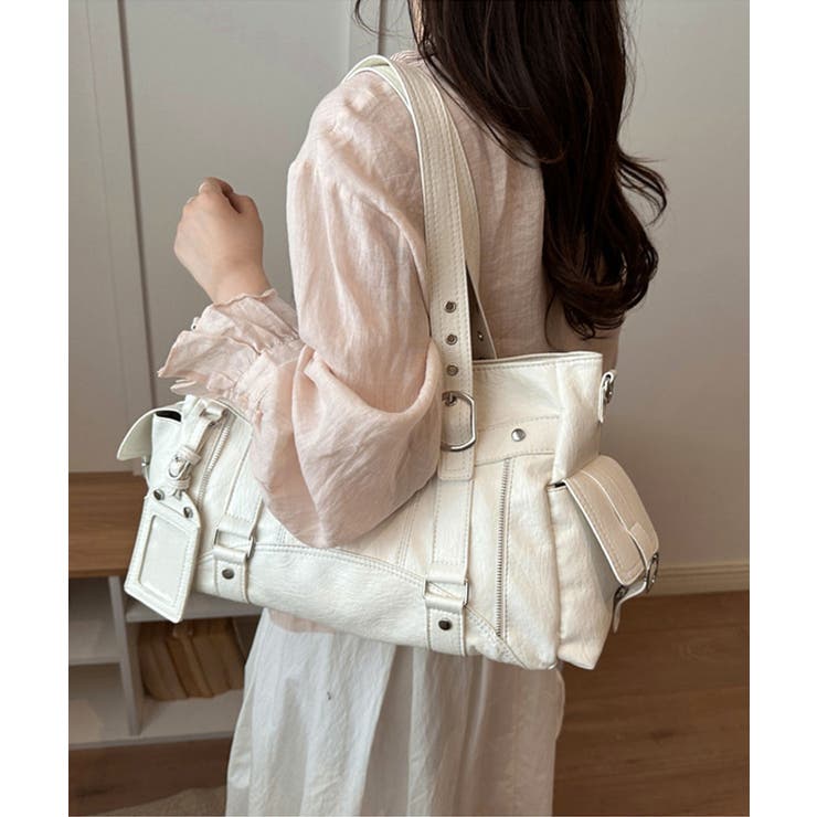 カードケース付きレトロボストンバッグ合成皮革トート鞄マルチポケットカバン 肩掛け… | SUNSHINE CLOSET | 詳細画像8 