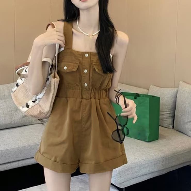 デニムサロペットショート丈オールインワン | SUNSHINE CLOSET | 詳細画像12 