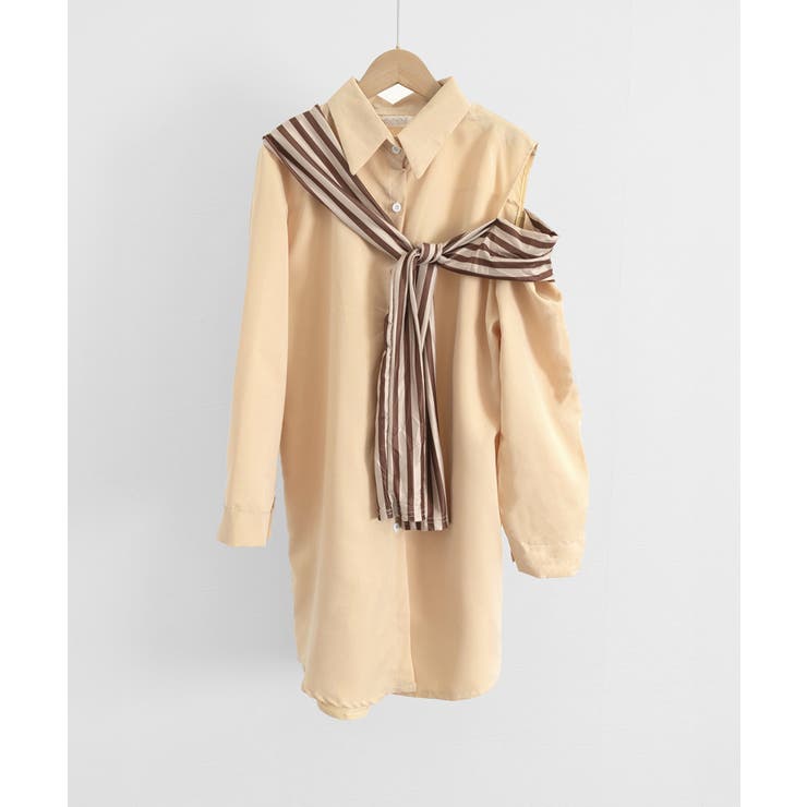 オフショルダーシャツ肩掛け付きシャツ春夏 | SUNSHINE CLOSET | 詳細画像15 