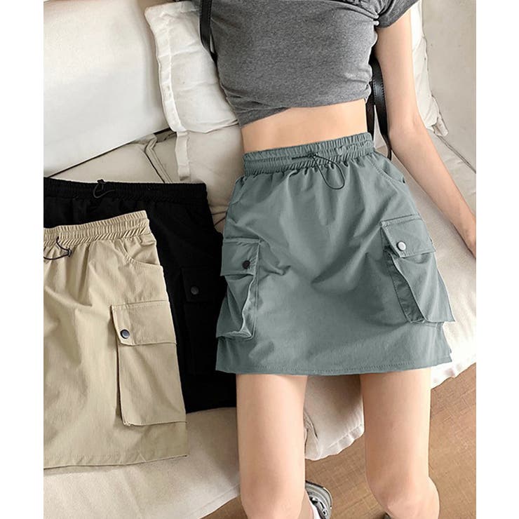 カーゴスカート ハイウエストミニスカート | SUNSHINE CLOSET | 詳細画像12 
