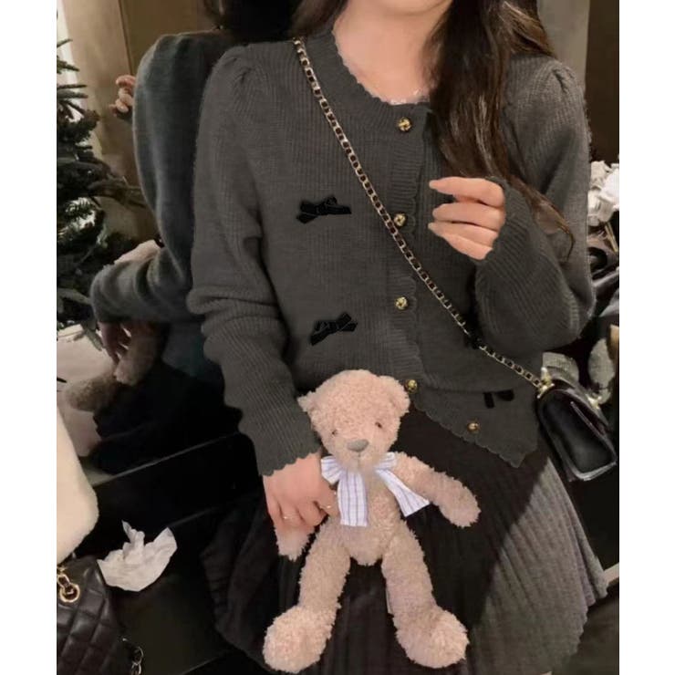 ニットカーディガンリボン飾り 秋冬ニット | SUNSHINE CLOSET | 詳細画像3 