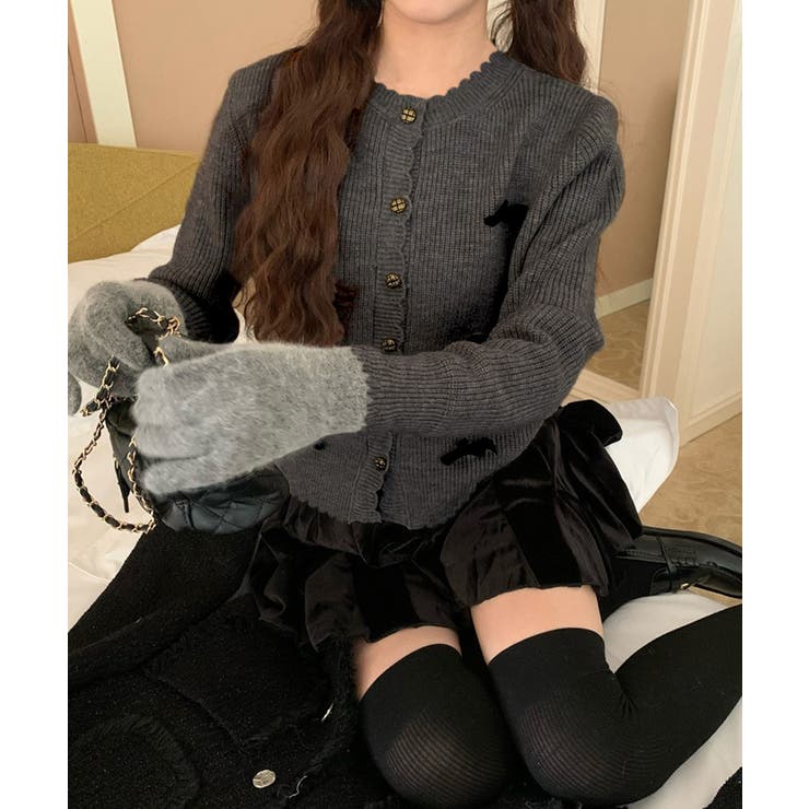 ニットカーディガンリボン飾り 秋冬ニット | SUNSHINE CLOSET | 詳細画像4 