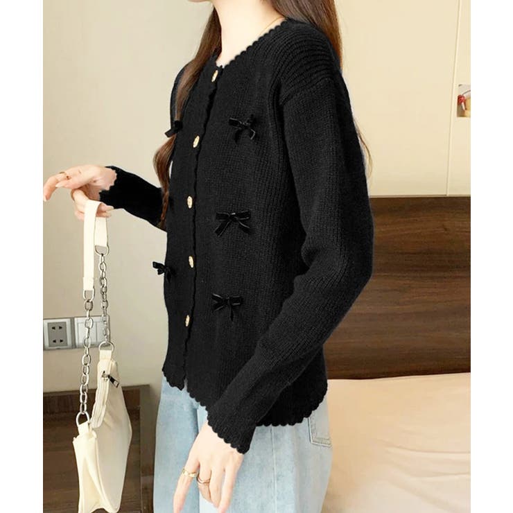 ニットカーディガンリボン飾り 秋冬ニット | SUNSHINE CLOSET | 詳細画像6 