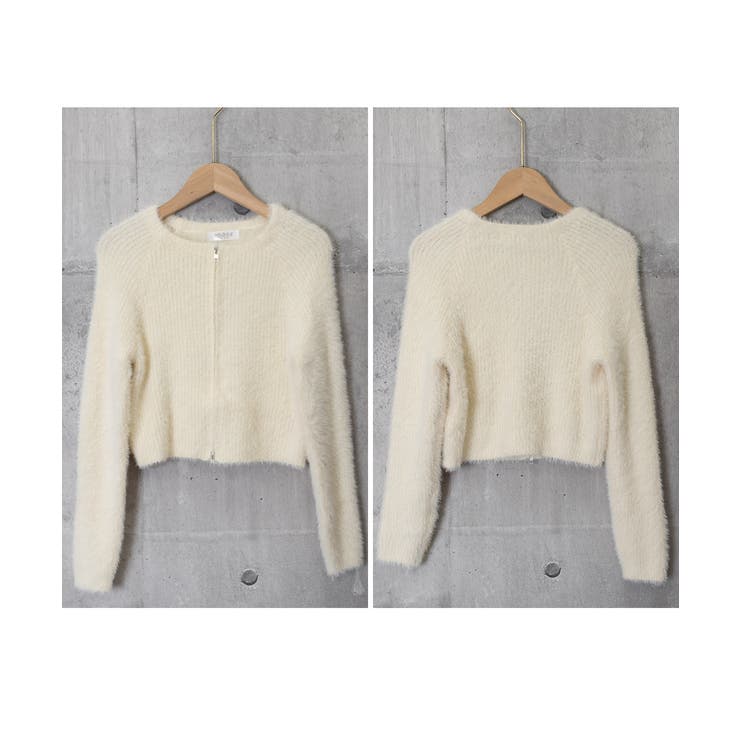 ダブルジップ シャギーニット ショート丈 | SUNSHINE CLOSET | 詳細画像25 