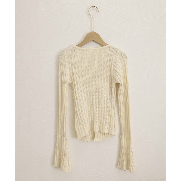 韓国風前開きニットトップスレディース 薄手ニットカーディガンVネック フロントボ… | SUNSHINE CLOSET | 詳細画像18 