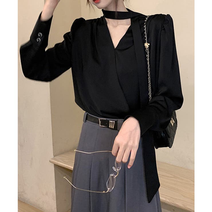 シャツブラウスレディース ボウタイトップス きれいめ大人可愛い | SUNSHINE CLOSET | 詳細画像3 