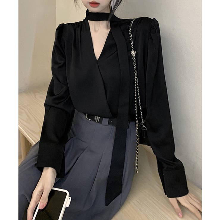シャツブラウスレディース ボウタイトップス きれいめ大人可愛い | SUNSHINE CLOSET | 詳細画像4 
