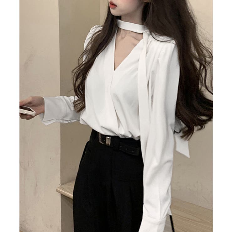 シャツブラウスレディース ボウタイトップス きれいめ大人可愛い | SUNSHINE CLOSET | 詳細画像8 
