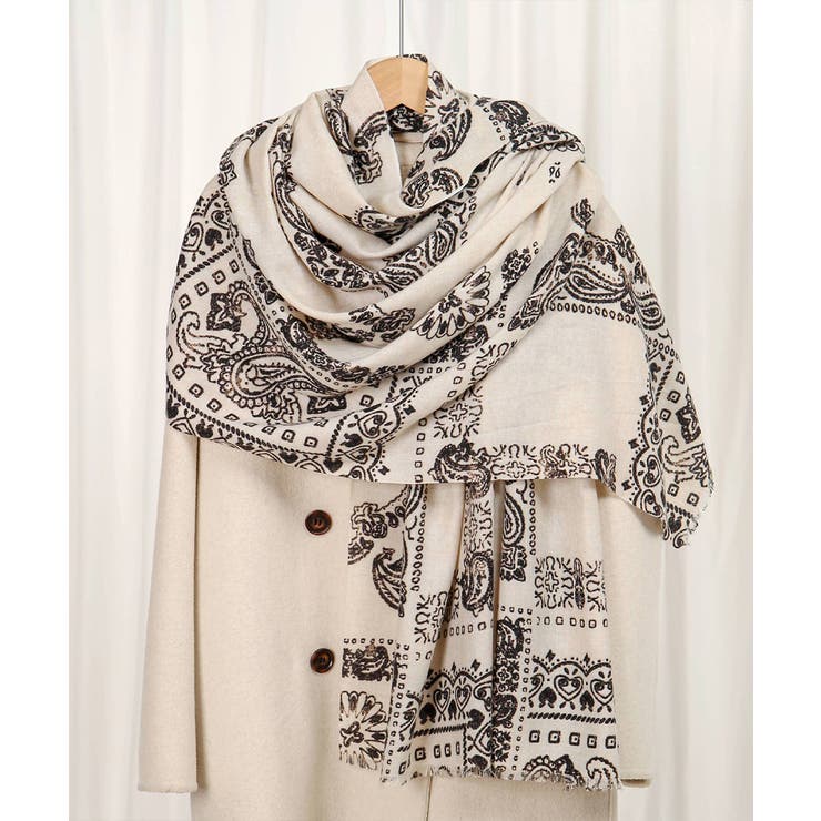レトロ総柄ショール エスニック調マフラー ロングスカーフ上品カジュアル秋冬防寒羽… | SUNSHINE CLOSET | 詳細画像17 