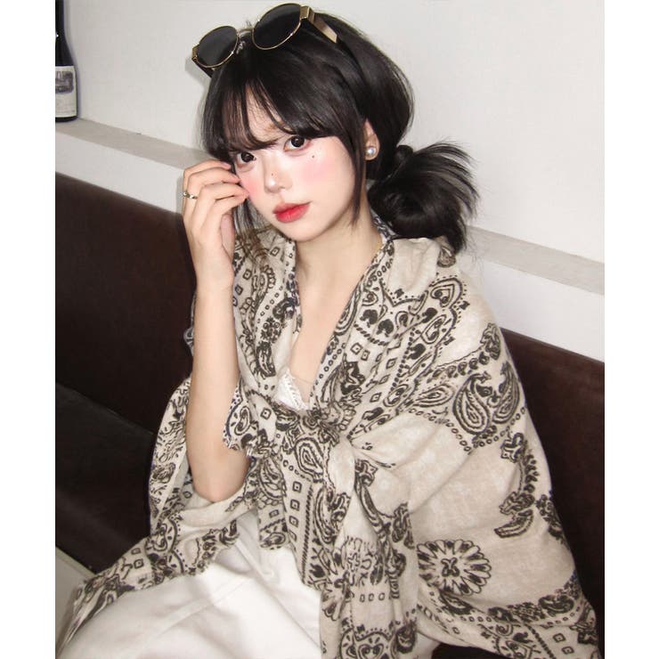 レトロ総柄ショール エスニック調マフラー ロングスカーフ上品カジュアル秋冬防寒羽… | SUNSHINE CLOSET | 詳細画像5 