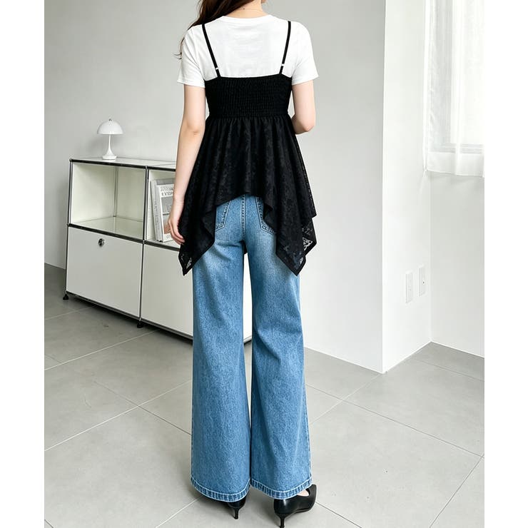 Y2K花柄レーストップスバレエコア リボンキャミソール 大人可愛い | SUNSHINE CLOSET | 詳細画像4 