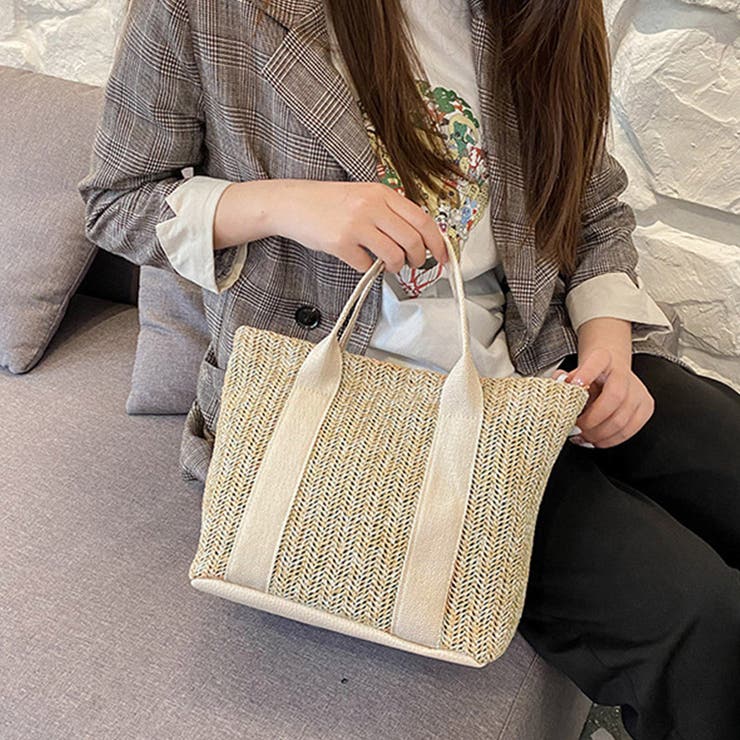 かごバッグ レディース大容量草編みバッグ | SUNSHINE CLOSET | 詳細画像17 