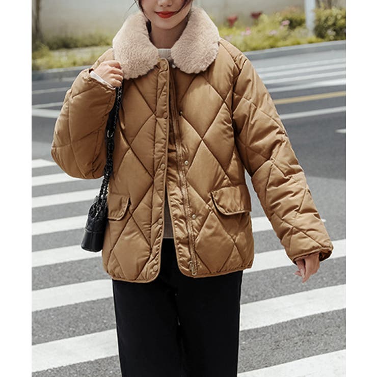 中綿キルティングジャケット 韓国アウター[品番：AGCW0005129