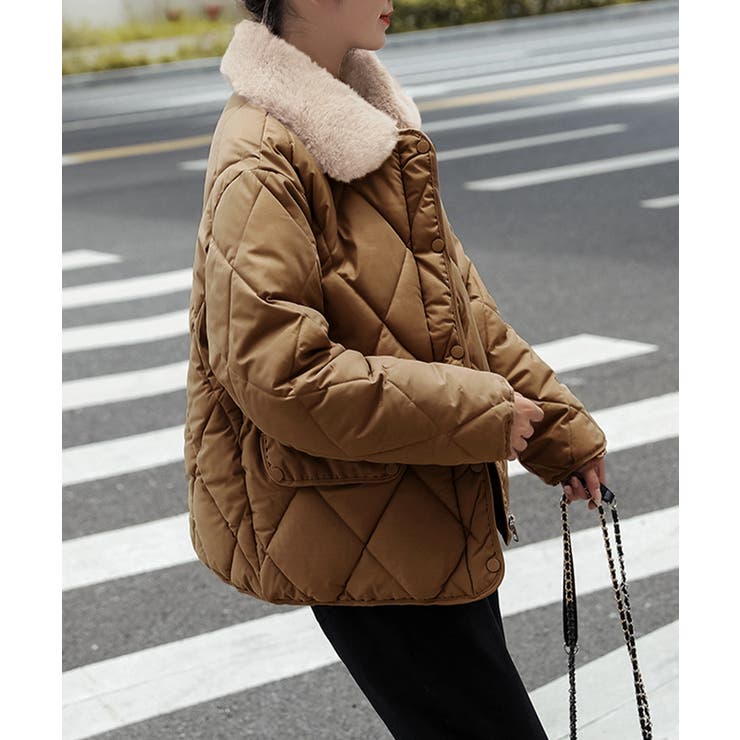 中綿キルティングジャケット 韓国アウター[品番：AGCW0005129