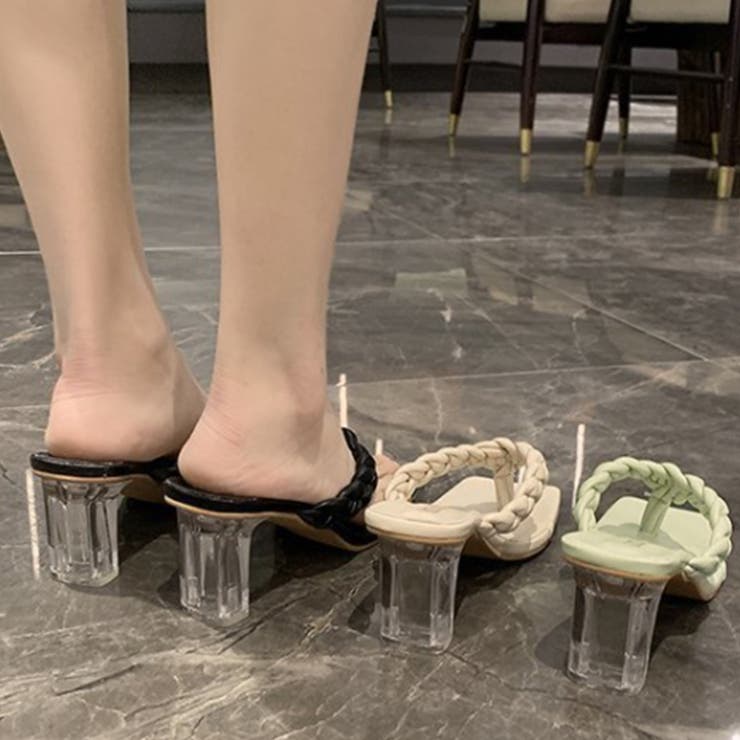 クリアヒール サンダル 編み込みデザイン | SUNSHINE CLOSET | 詳細画像12 