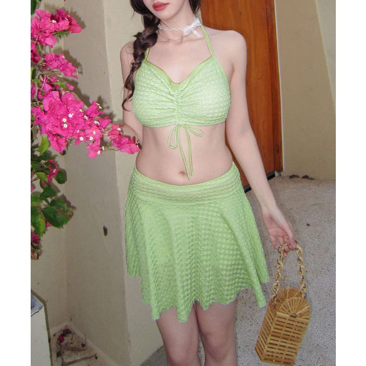 ドローストリング 大人可愛いセパレート水着 インナーパンツ一体型フレアスカート | SUNSHINE CLOSET | 詳細画像14 