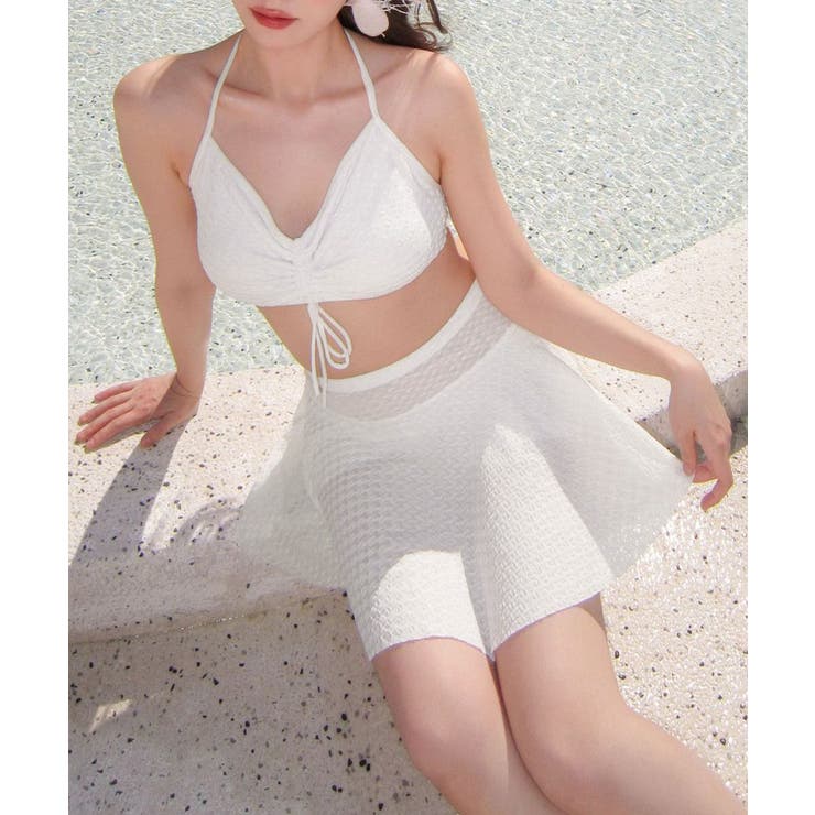 ドローストリング 大人可愛いセパレート水着 インナーパンツ一体型フレアスカート | SUNSHINE CLOSET | 詳細画像8 