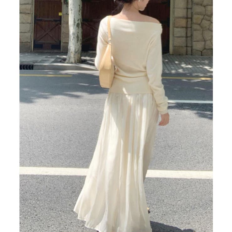 オフショルニットトップスサイドタック長袖 | SUNSHINE CLOSET | 詳細画像3 