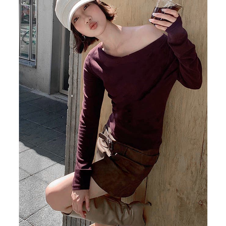 オフショルニットトップスサイドタック長袖 | SUNSHINE CLOSET | 詳細画像9 