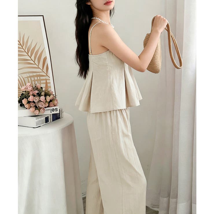 レディース 大人可愛いセットアップ バックシャーリングキャミソール | SUNSHINE CLOSET | 詳細画像4 