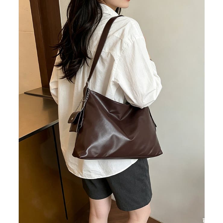 レディースきれいめフェイクレザーショルダーバッグカジュアル斜め掛け鞄 ボディバッ… | SUNSHINE CLOSET | 詳細画像6 