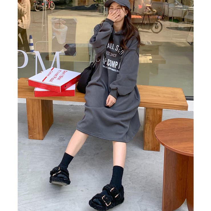 フーディスウェットワンピース裏起毛ワンピ | SUNSHINE CLOSET | 詳細画像8 