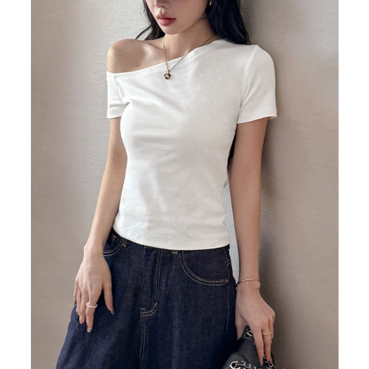 ワンショルダーTシャツオフショルダー夏服 | SUNSHINE CLOSET | 詳細画像13 