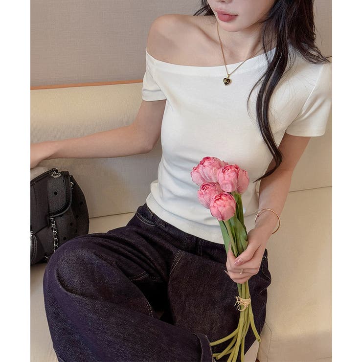 ワンショルダーTシャツオフショルダー夏服 | SUNSHINE CLOSET | 詳細画像14 
