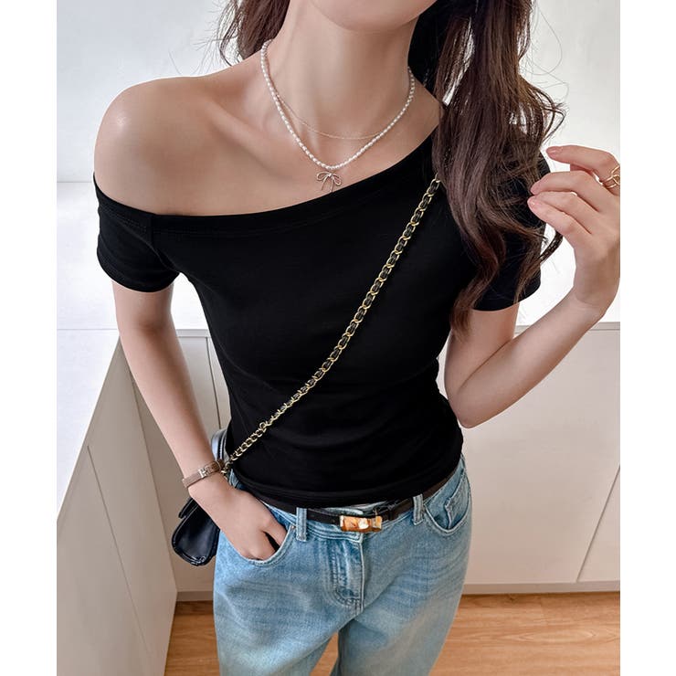 ワンショルダーTシャツオフショルダー夏服 | SUNSHINE CLOSET | 詳細画像2 