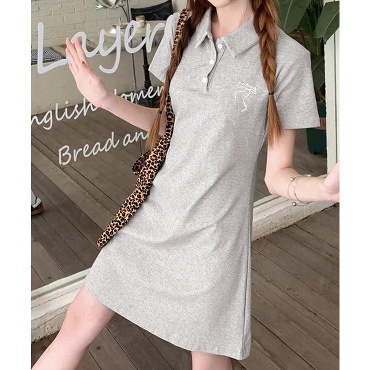 ワンポイントワンピース 大人可愛いAラインワンピ 細見え半袖ワンピース | SUNSHINE CLOSET | 詳細画像7 