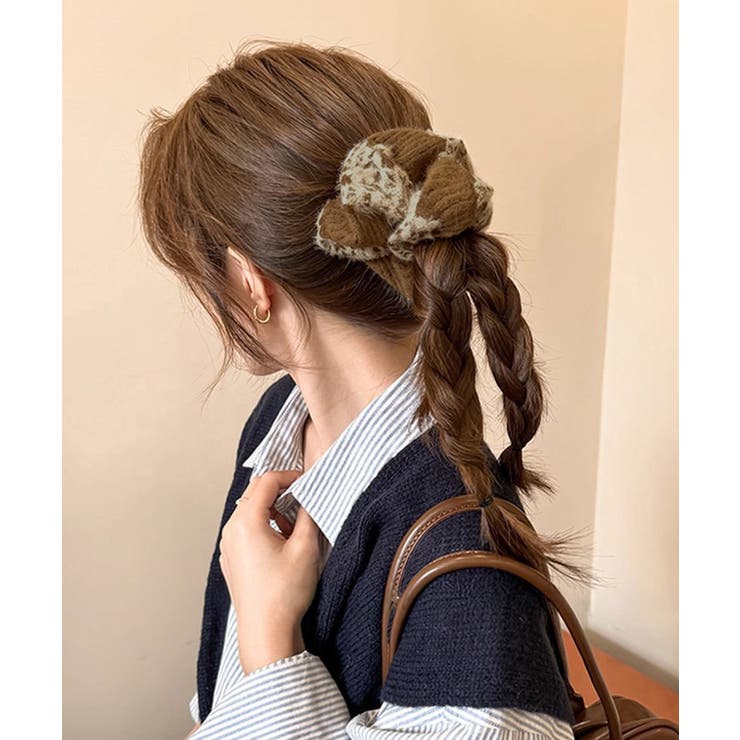 韓国風ヘアゴム ふわふわニットシュシュ 大人かわいいまとめ髪ゴム | SUNSHINE CLOSET | 詳細画像10 