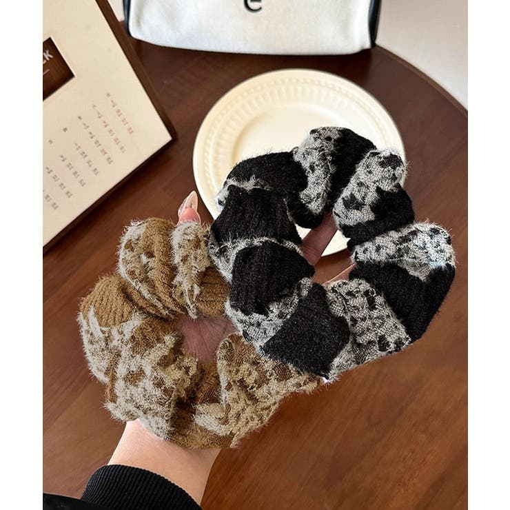 韓国風ヘアゴム ふわふわニットシュシュ 大人かわいいまとめ髪ゴム | SUNSHINE CLOSET | 詳細画像14 