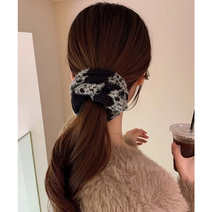 韓国風ヘアゴム ふわふわニットシュシュ 大人かわいいまとめ髪ゴム | SUNSHINE CLOSET | 詳細画像3 