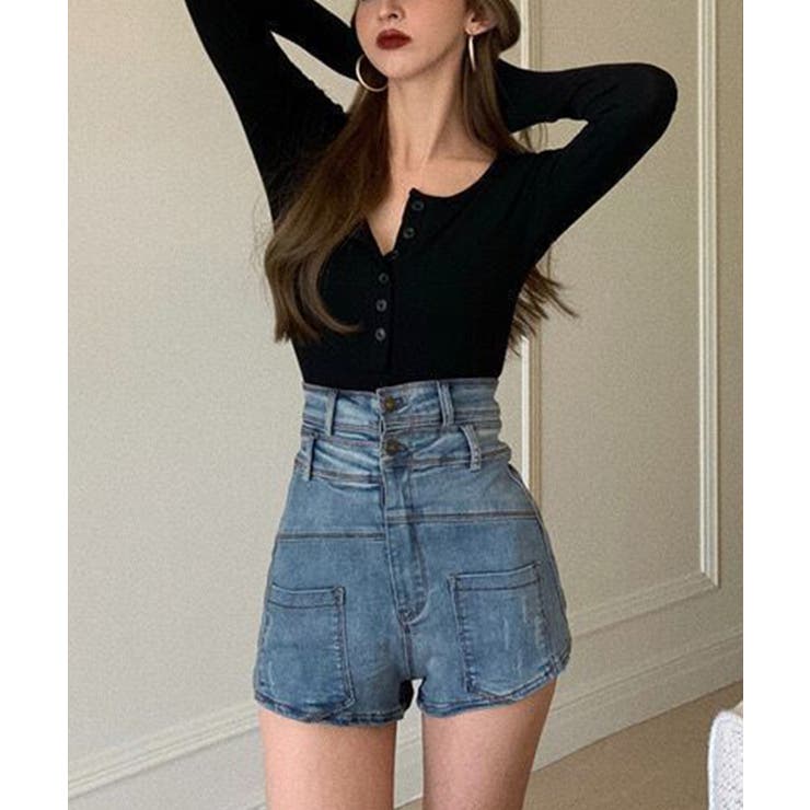 ハーフボタンカットソー長袖タイトtシャツ | SUNSHINE CLOSET | 詳細画像12 