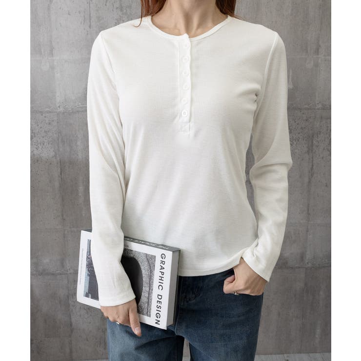 ハーフボタンカットソー長袖タイトtシャツ | SUNSHINE CLOSET | 詳細画像16 