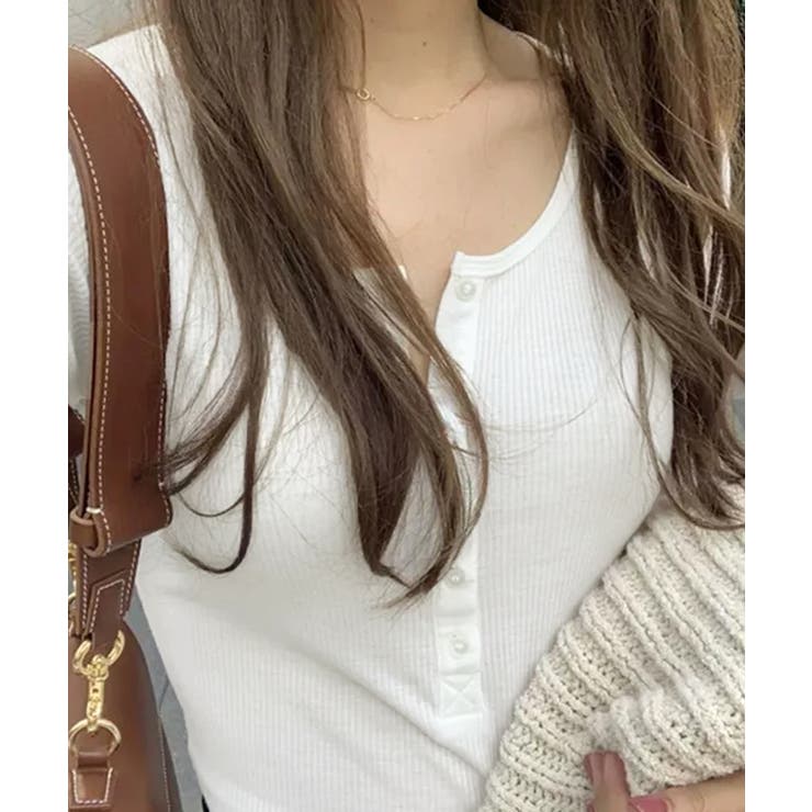 ハーフボタンカットソー長袖タイトtシャツ | SUNSHINE CLOSET | 詳細画像8 