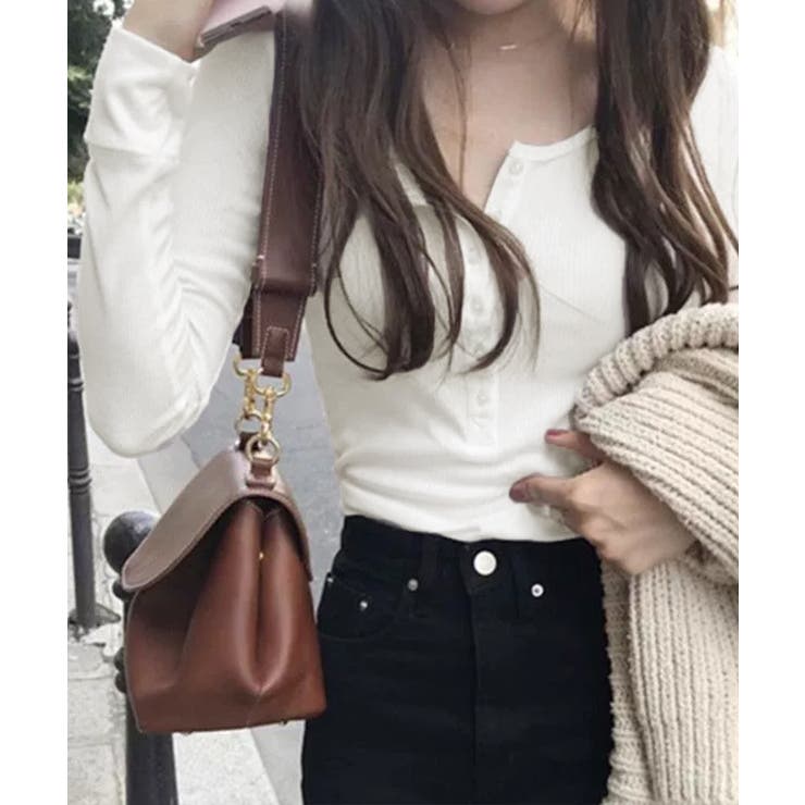 ハーフボタンカットソー長袖タイトtシャツ | SUNSHINE CLOSET | 詳細画像9 