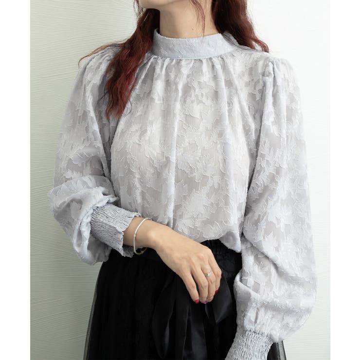 シアーブラウス バルーンスリーブ 韓国風 | SUNSHINE CLOSET | 詳細画像1 
