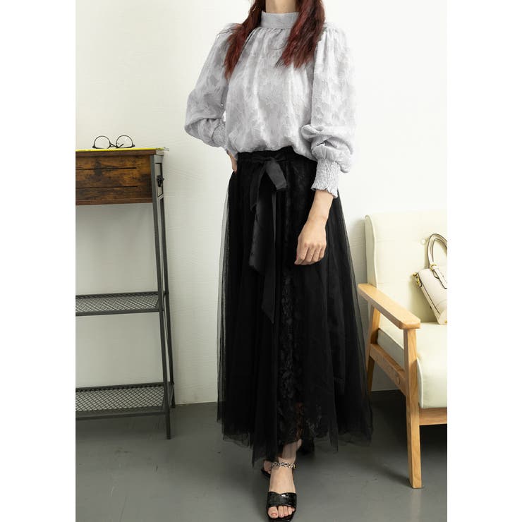 シアーブラウス バルーンスリーブ 韓国風 | SUNSHINE CLOSET | 詳細画像2 