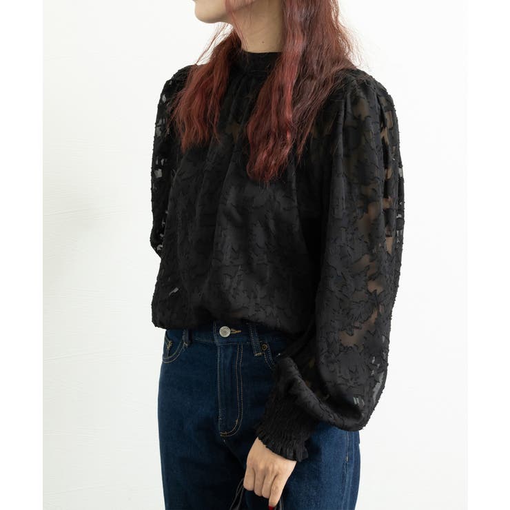 シアーブラウス バルーンスリーブ 韓国風 | SUNSHINE CLOSET | 詳細画像8 