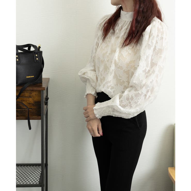 シアーブラウス バルーンスリーブ 韓国風 | SUNSHINE CLOSET | 詳細画像9 