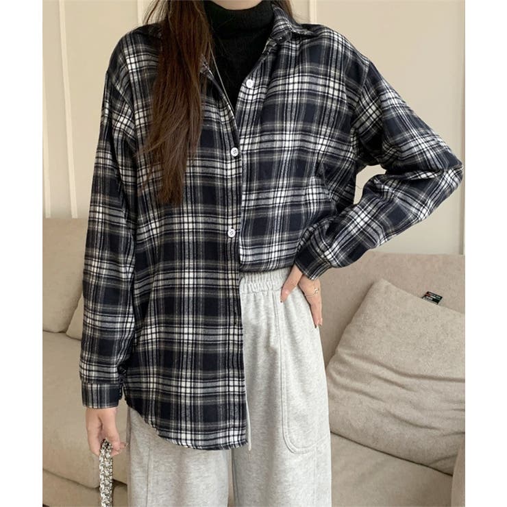 レディースチェックシャツブラウスレトロ風 | SUNSHINE CLOSET | 詳細画像10 