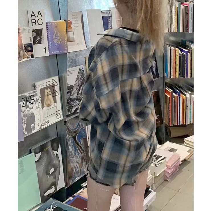 レディースチェックシャツブラウスレトロ風 | SUNSHINE CLOSET | 詳細画像15 