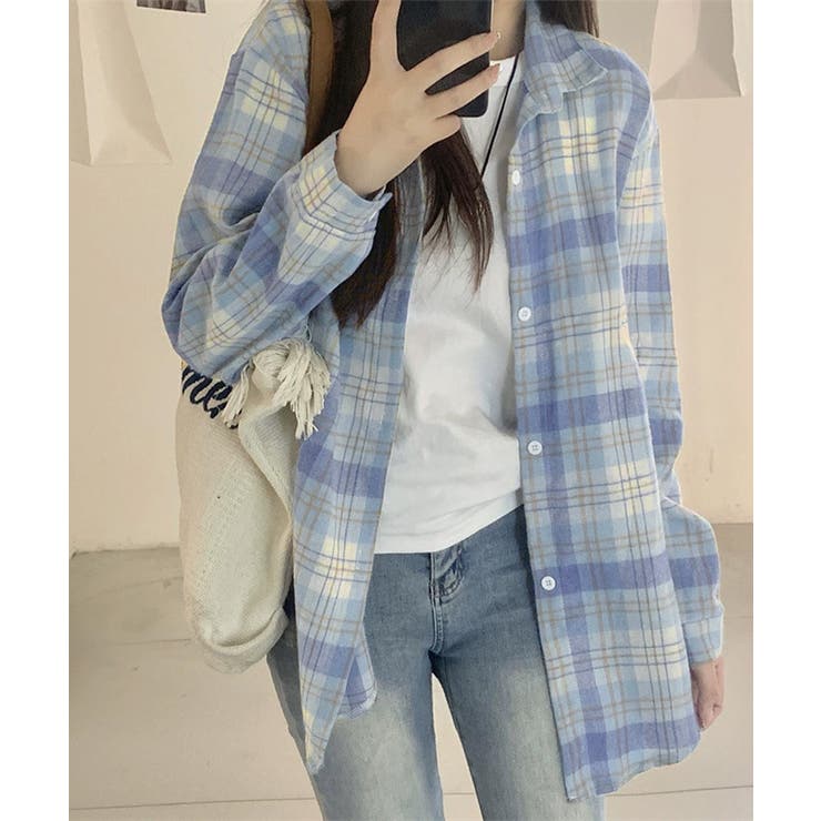 レディースチェックシャツブラウスレトロ風 | SUNSHINE CLOSET | 詳細画像17 