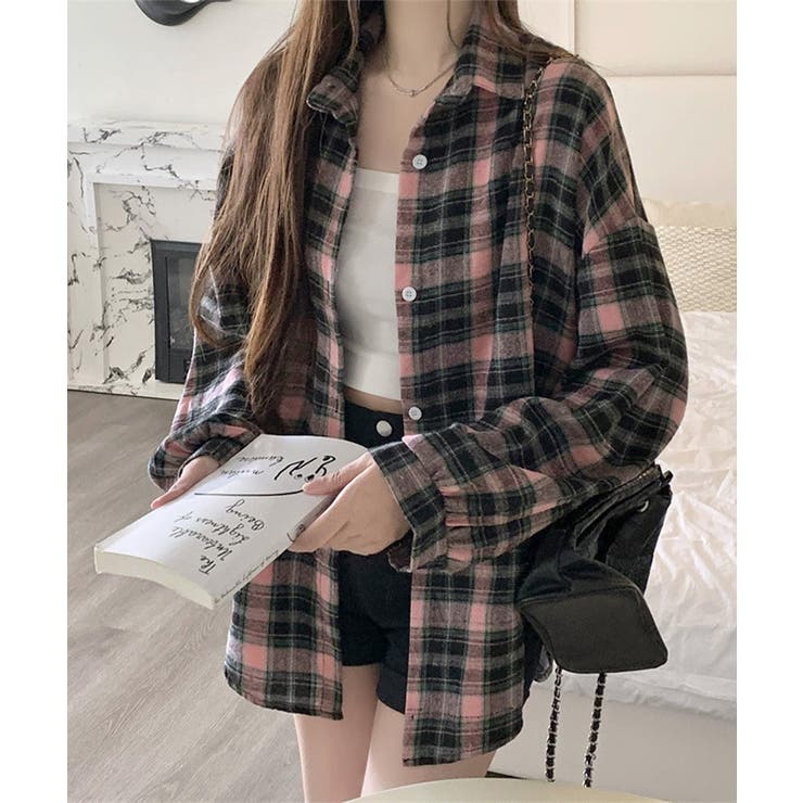 レディースチェックシャツブラウスレトロ風 | SUNSHINE CLOSET | 詳細画像2 