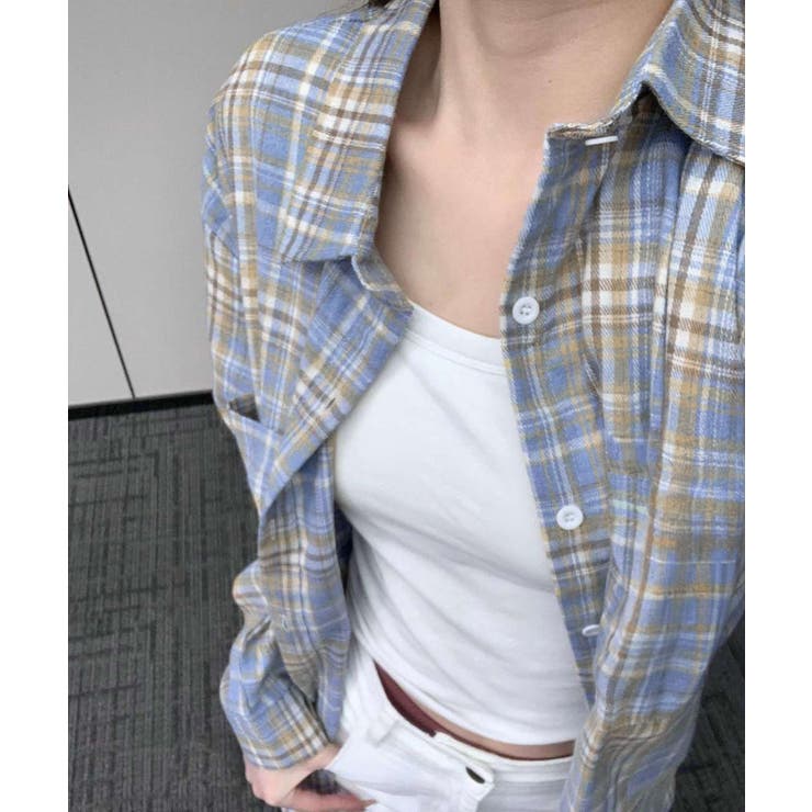 レディースチェックシャツブラウスレトロ風 | SUNSHINE CLOSET | 詳細画像20 